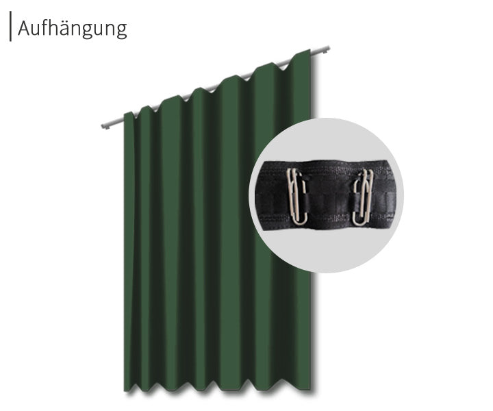 psssst Akustikvorhang 640g/m² | moosgrün