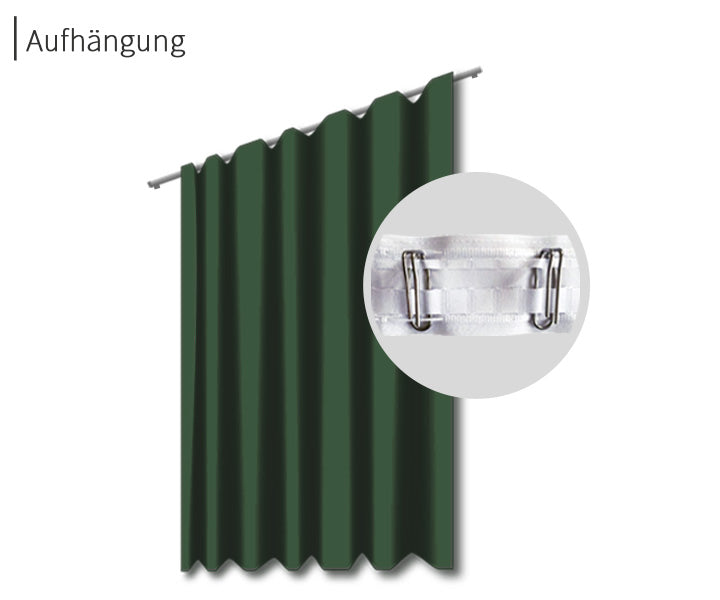 psssst Akustikvorhang 640g/m² | moosgrün