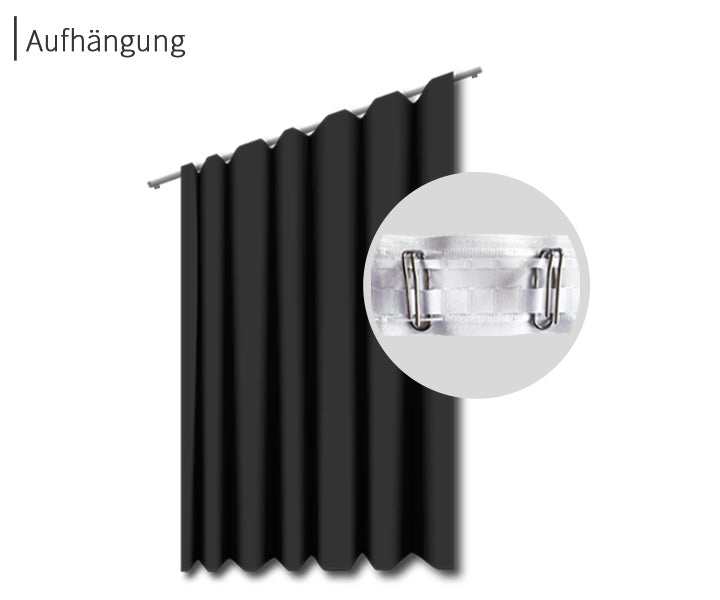 psssst Akustikvorhang 640g/m² | schwarz