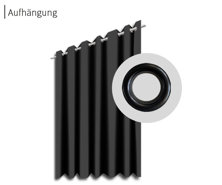psssst Akustikvorhang 640g/m² | schwarz