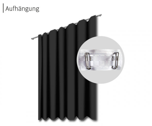 psssst Akustikvorhang 1.300g/m² | schwarz