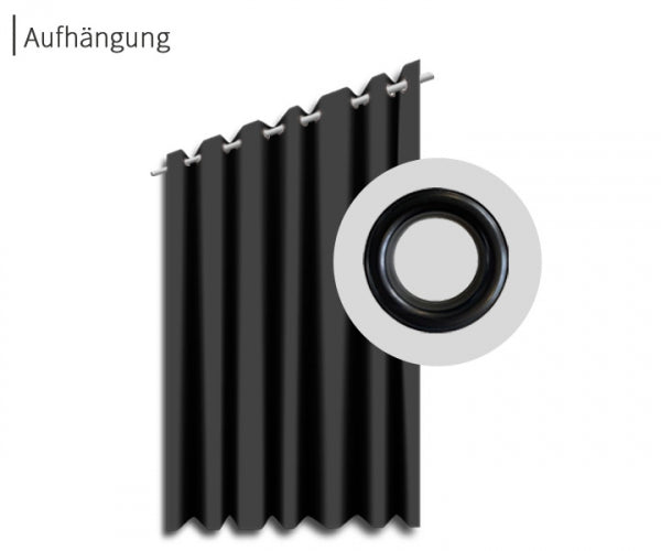 psssst Akustikvorhang 1.300g/m² | schwarz